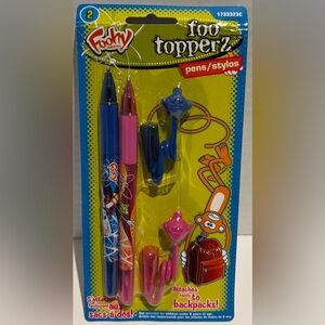 Foohy Foo 2 Ball Point Pens + Topperz Connect To Bags 2006 Rare Sealed New